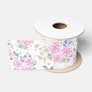 Mozaïek, bloemen satijnen lint