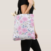 Mozaïek, bloemen tote bag (Dichtbij)