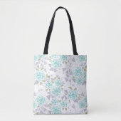 Mozaïek, bloemen tote bag (Voorkant)