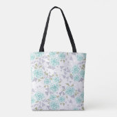 Mozaïek, bloemen tote bag (Achterkant)