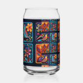 Mozaïek Bloemen Vogel mix Blikvorm Glas (Links)