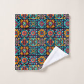 Mozaïek Bloemenmix Bad Handdoek (Wasdoekje)