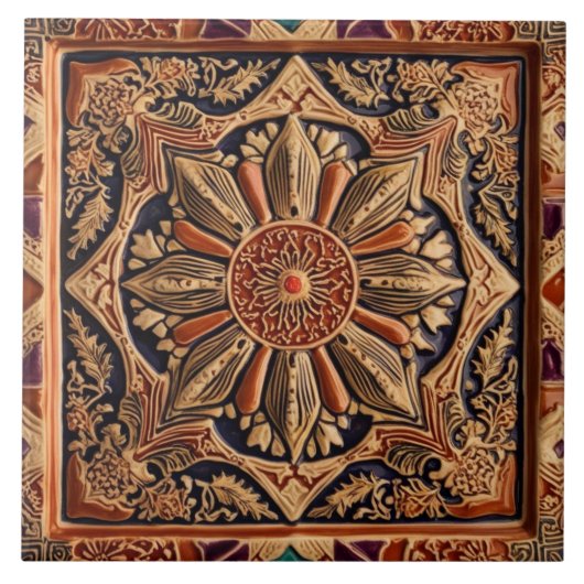 Mozaïek bruin beige decoratief tegeltje (Voorkant)