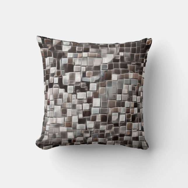 Mozaïek Bubble Art / Mist / Kussen (Voorkant)