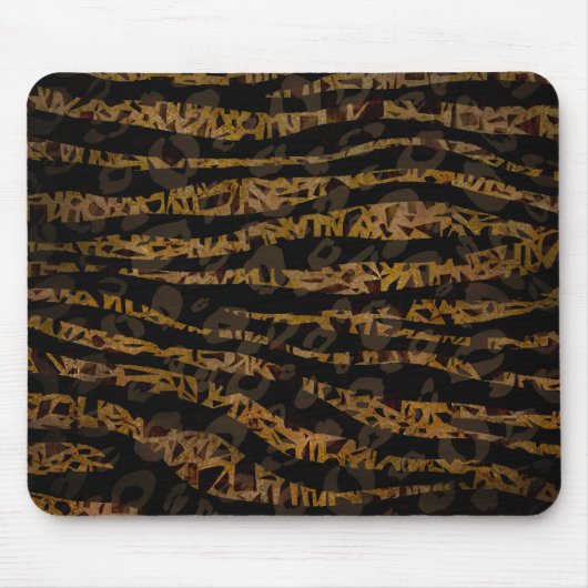 Mozaïek Chic Elegante Safari Glam Jungleprint Muismat (Voorkant)
