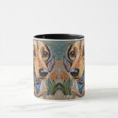 Mozaïek Dachshund Koffie Mok (Midden)