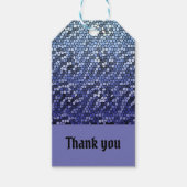 Mozaïek Dank je blauwe Abstracte waardering Cadeaulabel (Voorkant)