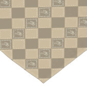 Mozaïek doodle bloemenvierkanten korte tafelloper (Hoek)