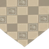 Mozaïek doodle bloemenvierkanten korte tafelloper (Hoek)