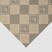 Mozaïek doodle bloemenvierkanten tissuepapier (Detail)