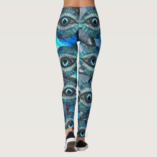 Mozaïek draak oog5 leggings (Achterkant)