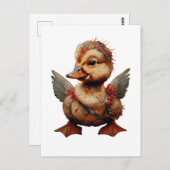 Mozaïek Duckling Cupido Briefkaart (Voorkant / Achterkant)