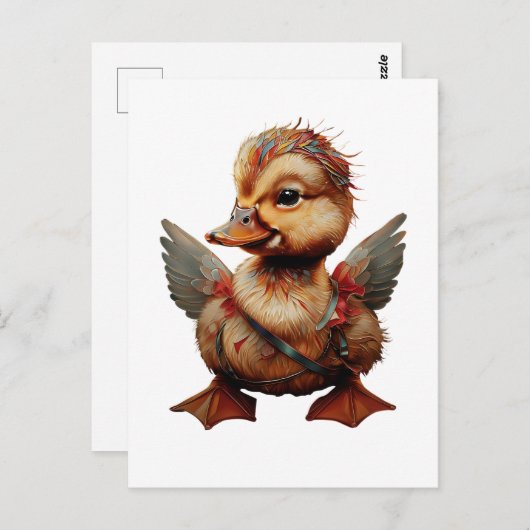 Mozaïek Duckling Cupido Briefkaart (Voorkant / Achterkant)