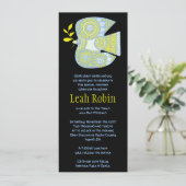 MOZAÏEK DUIF VAN VREDE Bat Mitswa Uitnodiging (Staand voorkant)