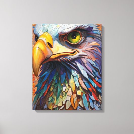Mozaïek Eagle Canvas Print (Voorkant)
