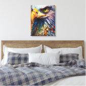 Mozaïek Eagle Canvas Print (Insitu (Slaapkamer))
