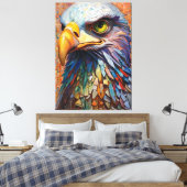 Mozaïek Eagle Canvas Print (Insitu (Slaapkamer))