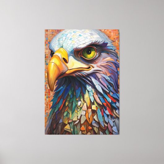 Mozaïek Eagle Canvas Print (Voorkant)