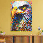 Mozaïek Eagle Canvas Print (Insitu (Woonkamer))