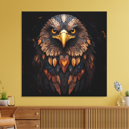 Mozaïek Eagle Portret Canvas Afdruk