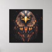 Mozaïek Eagle Portret Canvas Afdruk (Voorkant)