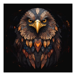 Mozaïek Eagle Portret Foto Afdruk