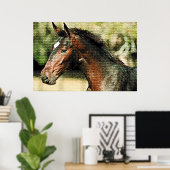 Mozaïek Effect Paard Poster (Thuiskantoor)