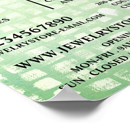 Mozaïek Effect, Sieradenwinkel Adverteren Poster (Hoek)