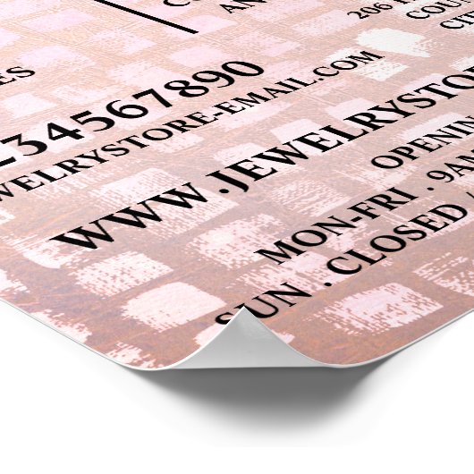 Mozaïek Effect, Sieradenwinkel Adverteren Poster (Hoek)