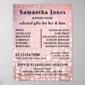 Mozaïek Effect, Sieradenwinkel Adverteren Poster (Voorkant)