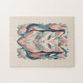 Mozaïek esthetische kleurrijke kat legpuzzel (Horizontaal)