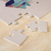 Mozaïek esthetische kleurrijke kat legpuzzel (Zijkant)