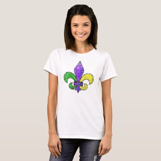 Mozaïek Fleur-de-lis T-shirt (Voorkant volledig)