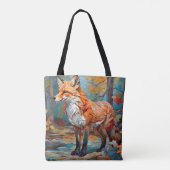 Mozaïek Fox Forest Tote Bag (Achterkant)