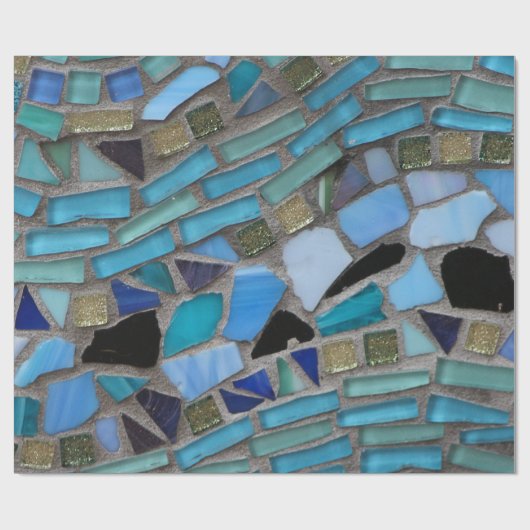 Mozaïek gekleurd glas steen kunst inpakpapier (Vlak)