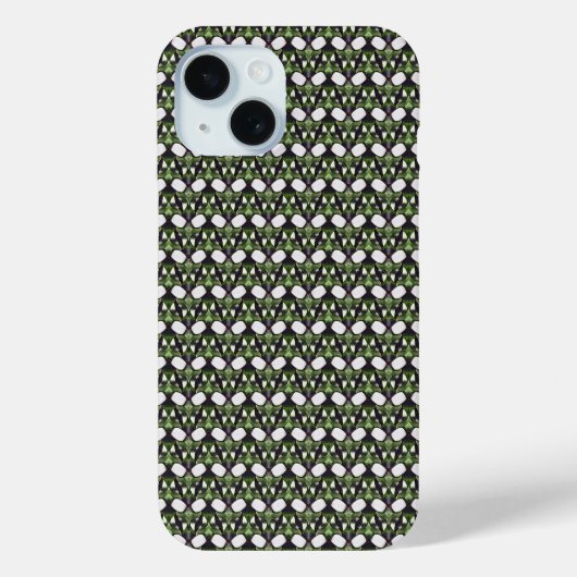 Mozaïek Geometrisch Botanisch Abstract Patroon 131 Case-Mate iPhone Case (Achterkant)