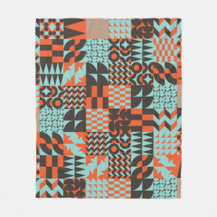 Mozaïek geometrische tegels, naadloos elegant patr fleece deken