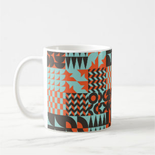 Mozaïek geometrische tegels, naadloos elegant patr koffiemok