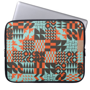 Mozaïek geometrische tegels, naadloos elegant patr laptop sleeve