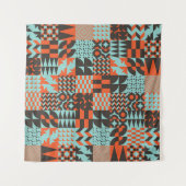 Mozaïek geometrische tegels, naadloos elegant patr wandkleed (Voorkant)