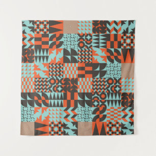 Mozaïek geometrische tegels, naadloos elegant patr wandkleed