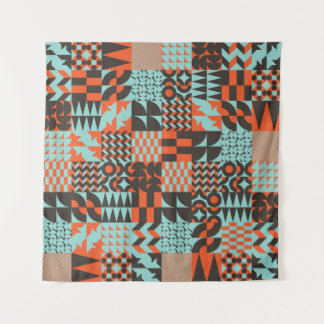 Mozaïek geometrische tegels, naadloos elegant patr wandkleed