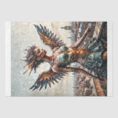 Mozaïek Gevleugelde Engel Decoupage Tissuepapier (Voorkant)