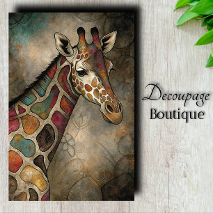 Mozaïek Giraffe Decoupage Tissuepapier