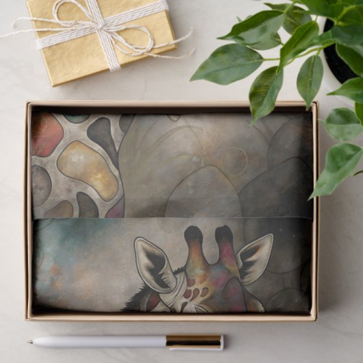 Mozaïek Giraffe Decoupage Tissuepapier (Geschenk)