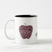Mozaïek Glas in lood Apple-leraar Tweekleurige Koffiemok (Links)