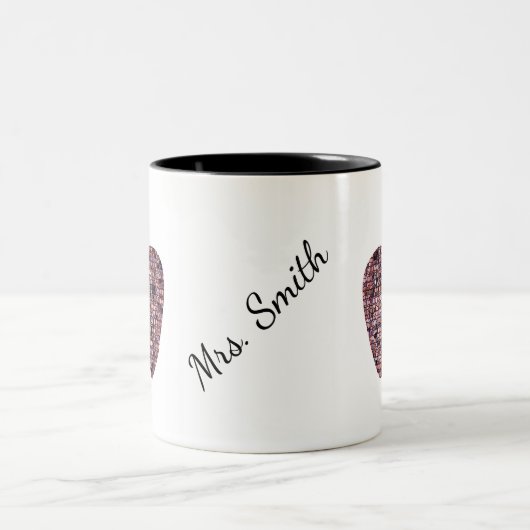 Mozaïek Glas in lood Apple-leraar Tweekleurige Koffiemok (Center)