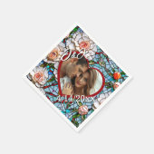 Mozaïek Glas in lood en Tegel bruiloft gepersonali Servet (Hoek)