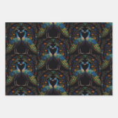 Mozaïek Glas in lood kleurrijke pauwen Inpakpapier Vel (Voorkant 3)