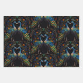 Mozaïek Glas in lood kleurrijke pauwen Inpakpapier Vel (Voorkant)